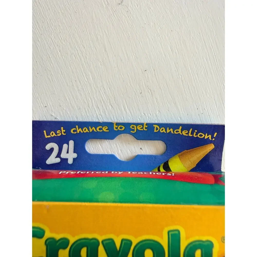 Vintage Crayola 24 Count Crayon Boxes New Color Contest Last Chance Dandelion